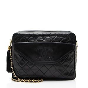Chanel Vintage Lambskin Tassel Camera Bag